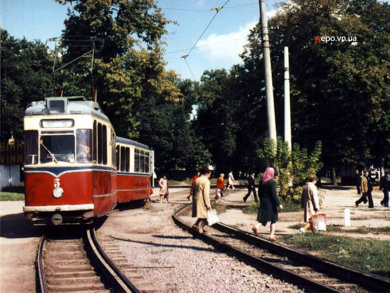Трамвай на конечной остановке Барское шоссе. 1978 год. Автор: Ханс Орлеманс. Из коллекции Ааре Оландера.