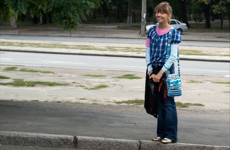 Виола ждет трамвайчик